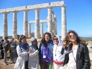 at sounion with my Turkish friends