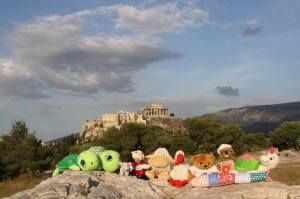 mascots under Acropolis